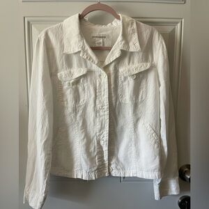 Jones New York White Jean Jacket